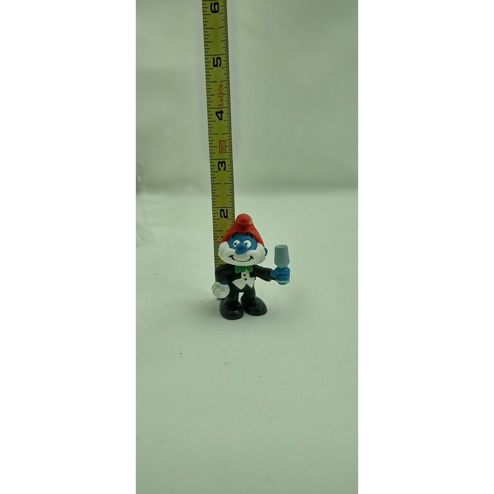 Original SMURF Figure Vintage PAPA GENTLEMAN RARE GERMANY 1987. Q14. US